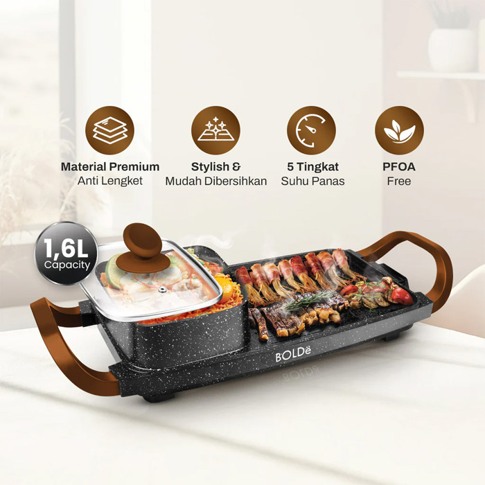 Bolde Super Grill 2 In 1 Electric 1.6 L 